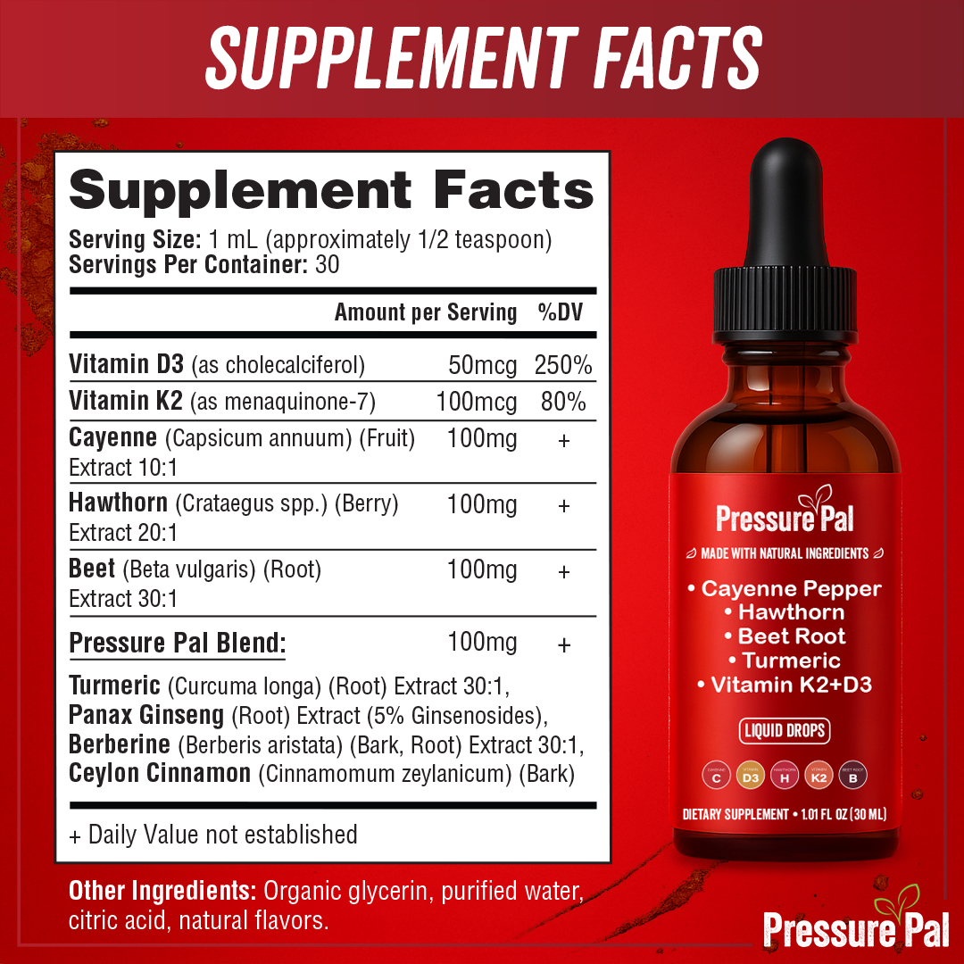 PressurePal™ Cayenne Blood Pressure & Circulation Support Liquid Drops